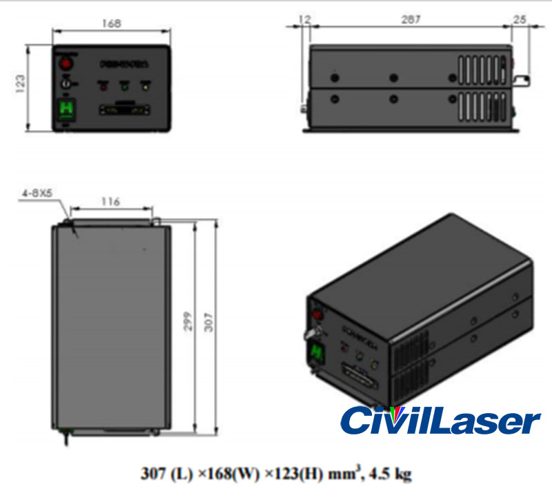 589nm ليزر DPSS with TEM00 3W~4.8W
