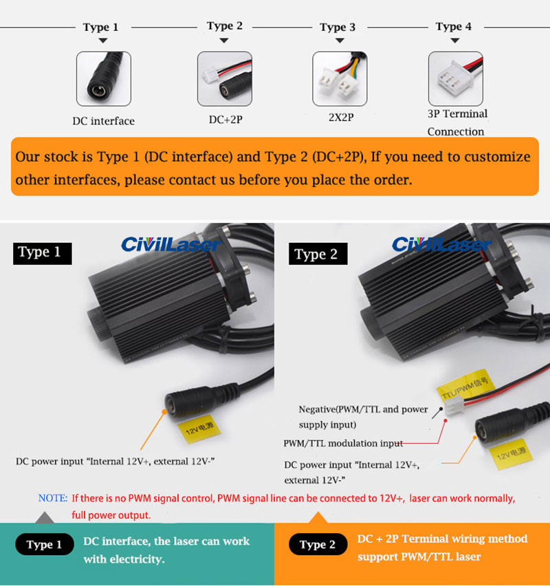 638nm 750mw 1.2W Red قوة عالية laser