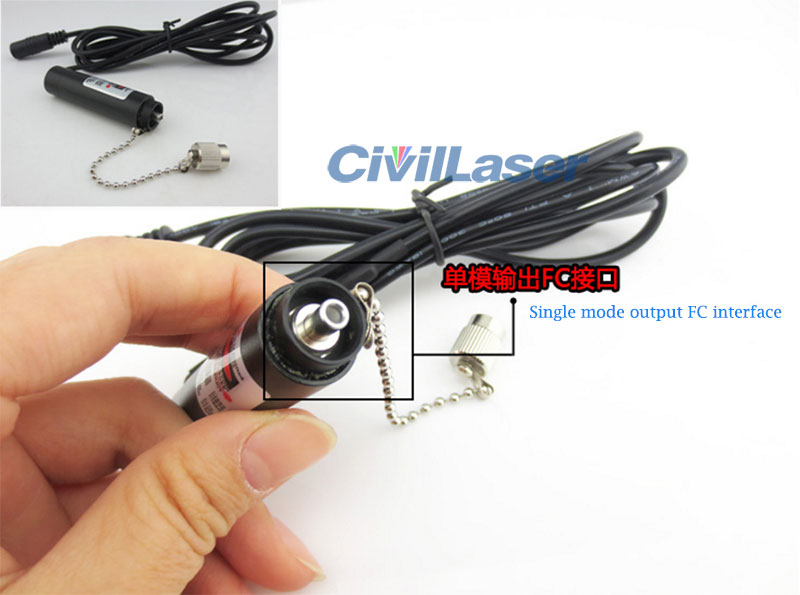 650nm 200mw Multi mode fiber coupled وحدة الليزر الأحمر with FC interface