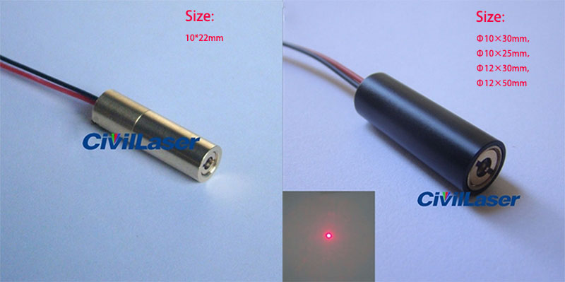 24V 1mW 650nm Red وحدة ليزر نقطية positioning lase
