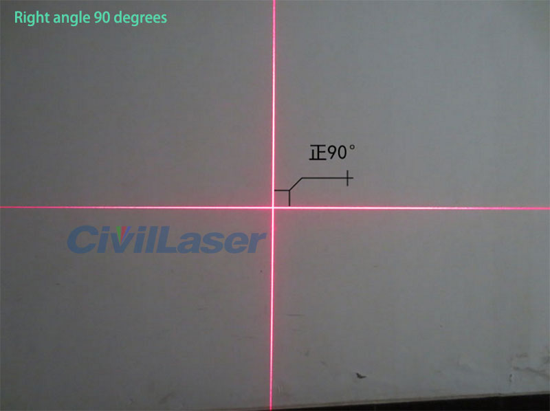 650nm وحدة الليزر ذات الشعيرات المتصالبة الحمراء Ultra-fine linewidth Vertical 90 degrees