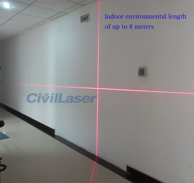 650nm وحدة الليزر ذات الشعيرات المتصالبة الحمراء Ultra-fine linewidth Vertical 90 degrees