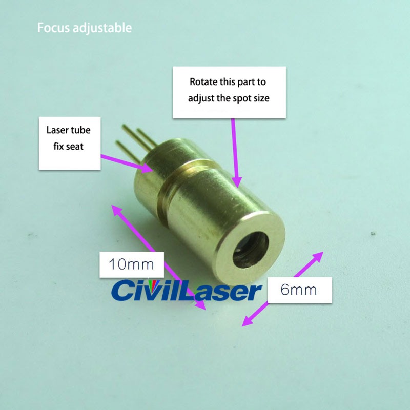 5mW 650nm Dot Industrial laser head التركيز قابل للتعديل