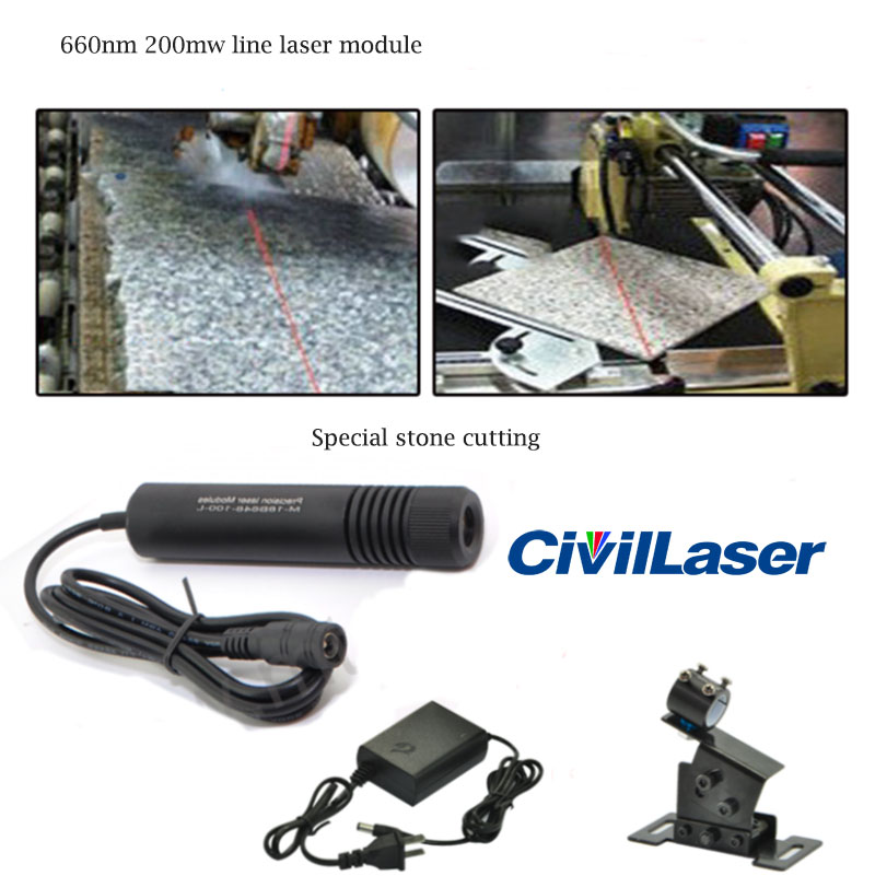 660nm 200mW وحدة ليزر الخط الأحمر Special Stone/Wood cutting