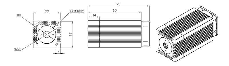 808nm 500mw~1000mw Line وحدة ليزر IR
