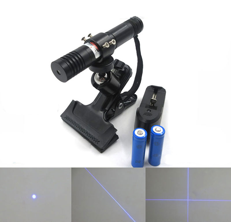 Upgrade version 450nm 100mw portable blue laser module نقطة / خط / تقاطع